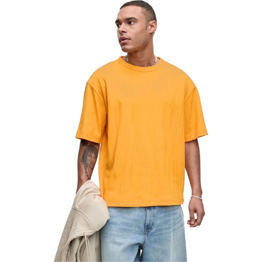 Mode Of One Mens Short-Sleeve Relaxed-Fit Crinkle Basic T-Shirt, NWT